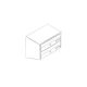 Vertical letterbox bank of 2, grey