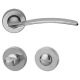 PIUMA handle set with roses 101 WC 117NT, brass satin chrome