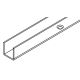 HAWA PORTA 300/600 guide track 25x25mm, steel zinc-plated, cut to size (price per 1 m)