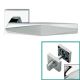 PRISMA handle/rose 019 set.WC 233NT, chrome + matt chrome mix