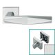 PRISMA handle/rose 019 set.WC 233NT, satin chrome