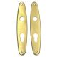 Door backplate PZ/72mm, polished brass