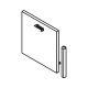 Side cover cap for PUROLINO profile, including grub screw, suitable to both sides, chrome matt