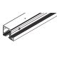PUROLINO PLUS 80 top track set for integrated ceiling mounting, 2500 mm, anodized