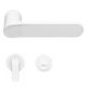QUID ZINCRAL handles with round WC roses, matt white RAL9016
