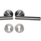 RONNY II-R, handle/rose set PZ FS for fireproof doors, stainless steel with PVD ABACO