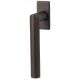 Window handle RONNY Square Flat on flush rectangular rose, steel black