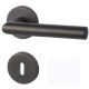 RONNY II-R handle set with round roses BB, black steel look anthracite