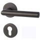 RONNY II-R handle set with round roses PZ, black steel look anthracite