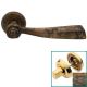 ROSE handle set with roses 108 WC233NT, aged brass