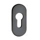 ARES 811 PZ oval key rose 9mm, aluminium F14 black RAL9005