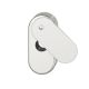 17 1759 window handle cover rose with cap, vertical, F1 natural aluminium tone