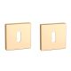APRILE Q BB square rose 53 x 53mm, thickness 7mm, gold-tone polished