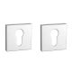 APRILE Q PZ square rose 53 x 53mm, thickness 7mm, chrome-plated polished