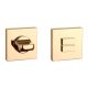 APRILE Q WC turn 4x4/6/8mm, with square rose 53 x 53mm, thickness 7mm, gold-tone polished