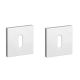 APRILE Q BB square rose 53 x 53mm, thickness 7mm, chrome-plated polished