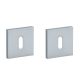 APRILE Q BB square rose 53 x 53mm, thickness 7mm, chrome-plated satin