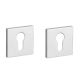 APRILE Q PZ square rose 53 x 53mm, thickness 7mm, chrome-plated polished