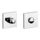APRILE Q WC turn 4x4/6/8mm, with square rose 53 x 53mm, thickness 7mm, chrome-plated polished