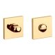 APRILE Q WC turn 4x4/6/8mm, with square rose 53 x 53mm, thickness 7mm, gold-tone PVD polished