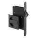 Sliding door lock with WC knob, square roses, anthracite (BA)