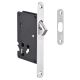 Lock and strike plate for sliding doors, WC 8mm, stainless steel