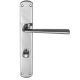 TESS handle set with backplates WC/78mm 117NT, matt chrome / polished chrome