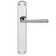 TESS handle set with backplates BAC, matt chrome / polished chrome