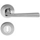 TESS handle/rose 102 set.BB, satin chrome+ polished chrome