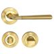 TESS handle/rose 102 set.WC 233NT, brass satin/polished