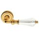 VERONICA handle/rose 103 set.BAC, polished brass/crystal