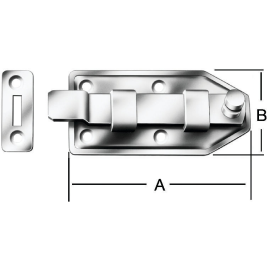 Durų sklendė su mygtuku 00107 101
