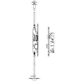 E3-E EL FULL PANIC slēdzeņu sistēma divviru ALUMĪNIJA profilrāmju durvīm pēc EN179 un EN1125, funkcija E ar iebūvētu elektromagnētisko sprūdu