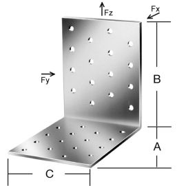 Perforuota plokštės kampinė jungtis 70934-744