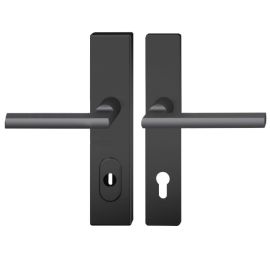 Ārdurvju drošības rokturi FSB 7376/1035 ZA ALU, alumīnijs graudaini matēts melns S8