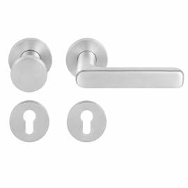 Door knob set OGRO 8115 PREMIUM WE 3020 ALU FS for fireproof doors