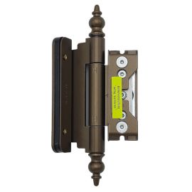 Regulējamas eņģes ārdurvīm ar caurejošu falces blīvējumu un dekoratīviem galiem BAKA Protect 4010 3D FD ZK MSTS, bronzas tonis