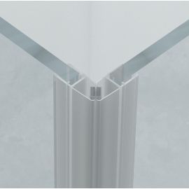 Magnetic sealing profile for shower unit 90°