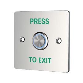 Izejas poga Cbutton 11C LED 86x86mm, 12-24V, IP67,  nerūsējošais tērauds