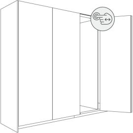 Garnitūra salokāmām / sāniski sabīdāmām mēbeļu fasādēm HAWA FOLDING CONCEPTA III 20 PUSH