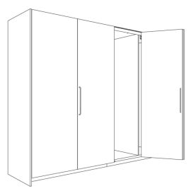 Įranga sulankstomoms / šoninėms slankioms baldų durims HAWA Folding CONCEPTA 25