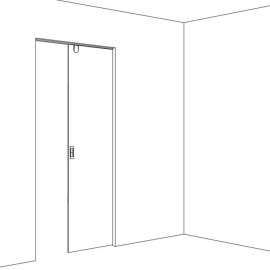 HAWA JUNIOR 100 GP Pocket įmontuojama stumdomų stiklinių durų sistema