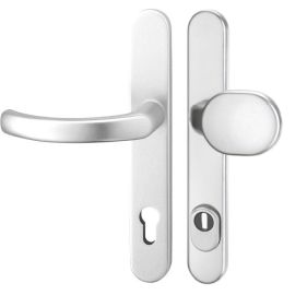 ALIUMINIO Apsauginės rankenos rėminėms durims KRONOS 2000 K22 ZA ALU su cilindro apsauga