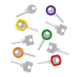 Key circle caps, Ø29 mm (large), assorted colours (pack of 100)