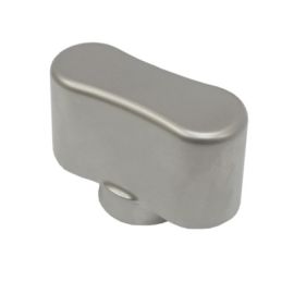 Elliptical cylinder knob, nickel-plated satin