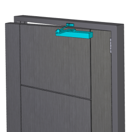 Durų pritraukėjas DC336 su alkūnė L190 – SCHEMA 1