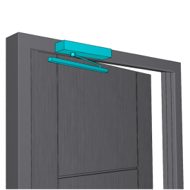 Door closer GEZE TS 5000 Soft Close with guide rail TS 5000/3000 - ARRANGEMENT 2