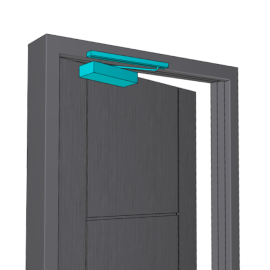 Door closer GEZE TS 5000 L Soft Close with standard guide rail BG TS 5000/3000 - ARRANGEMENT BG