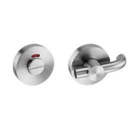 SM.030 WC cubicle latch with color indicator, emergency opening with coin, stainless steel