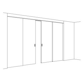 HAWA JUNIOR 80 Z TELESCOPIC 4 simetriškų lygiagrečių slankių durų sistema